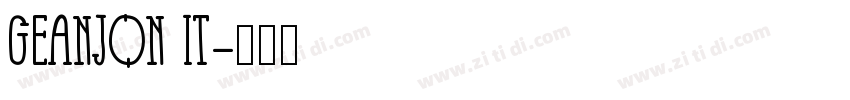 GEANJON IT字体转换